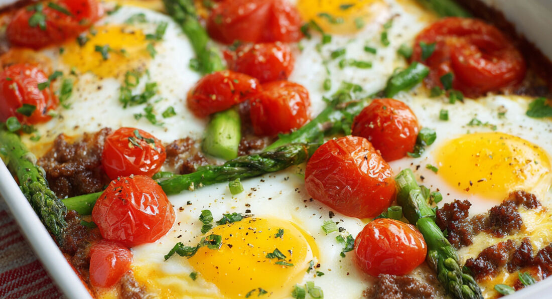 High-Protein Beef and Egg Bake